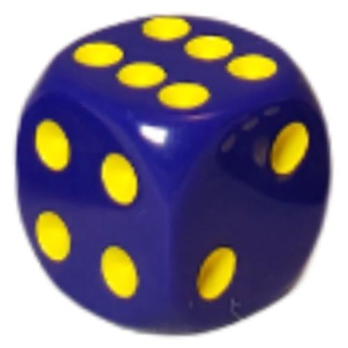 Dice d6 pipped 18mm