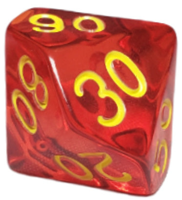 Translucent Red w/ Yellow Ink  