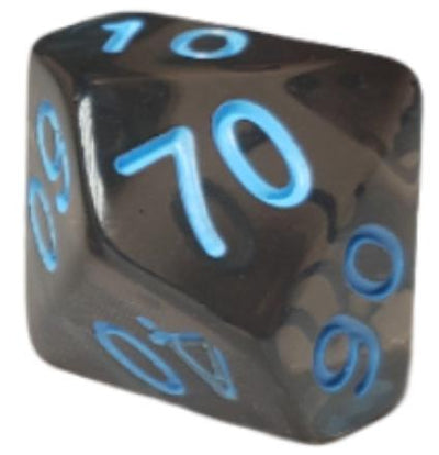 Translucent Black (Smoke) w/ Lt Blue Ink  