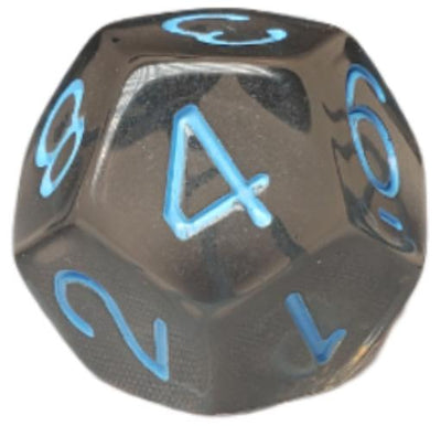 Translucent Black (Smoke) w/ Lt Blue Ink  
