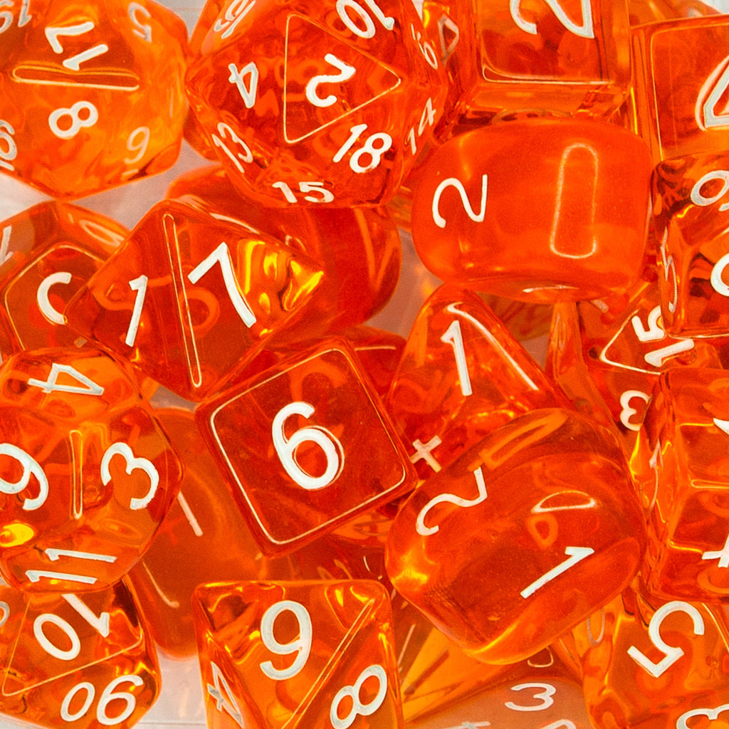 Dice trans orange cluster