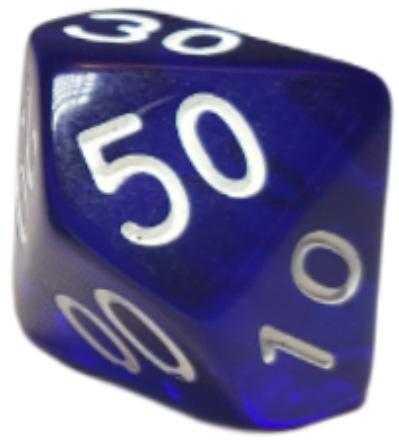 Translucent Dark Blue w/ White Ink  