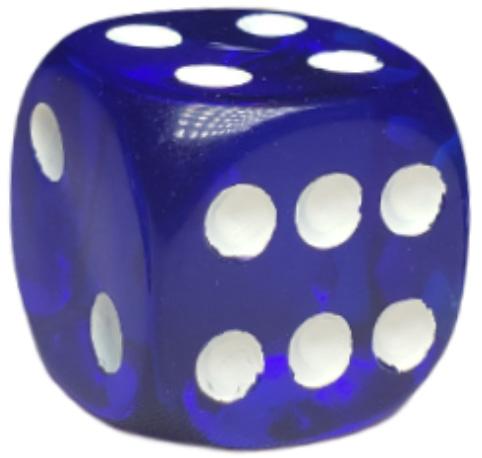 Dice d6 pipped 18mm