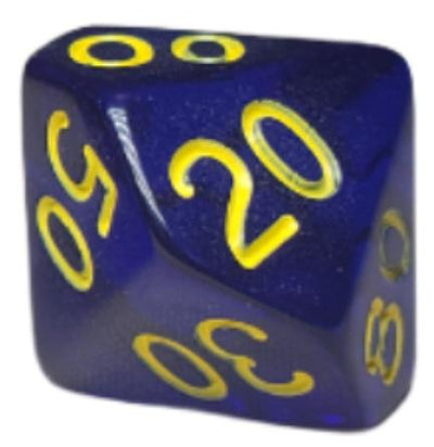 Translucent Dark Blue w/ Yellow Ink  
