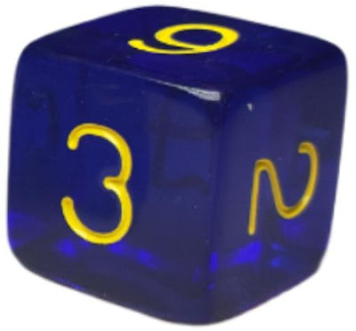 Translucent Dark Blue w/ Yellow Ink  