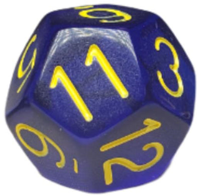 Translucent Dark Blue w/ Yellow Ink  