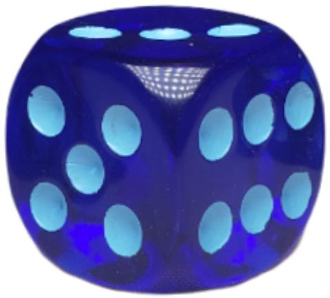 Dice d6 pips 18mm