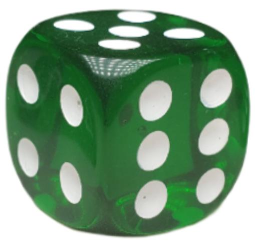 Dice d6 pipped 18mm