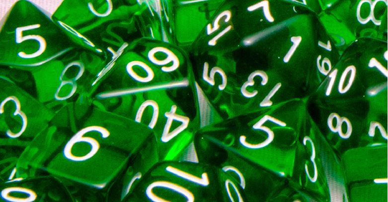 Dice trans green cluster