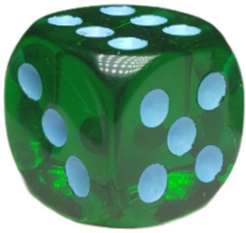 Dice d6 pipped 18mm