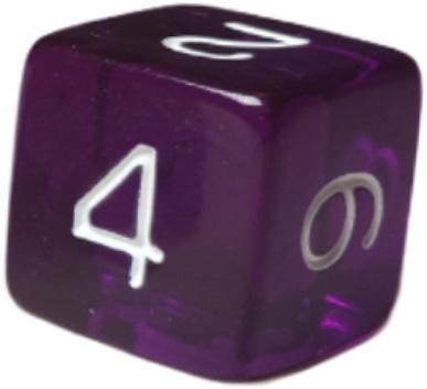Translucent Dark Purple w/ White Ink  