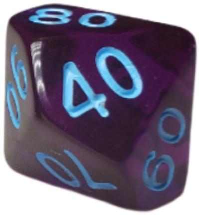 Translucent Dark Purple w/ Lt Blue Ink  