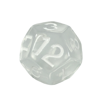 Translucent Clear w/ White  