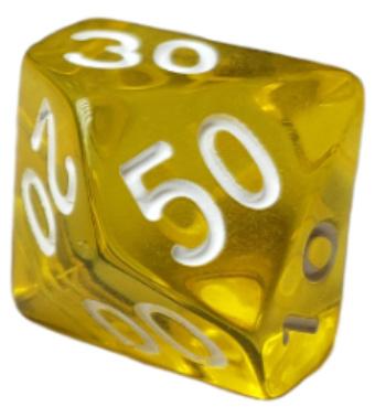 Translucent Yellow w/ White  