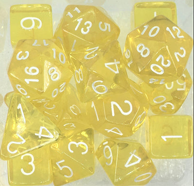 Translucent Yellow w/ White  