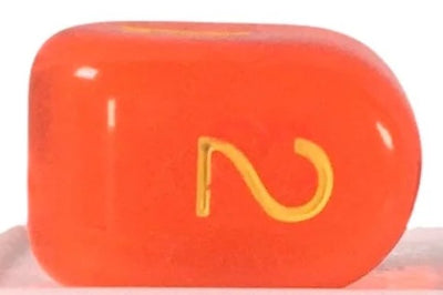 Translucent Blood Orange w/ Yellow Ink  