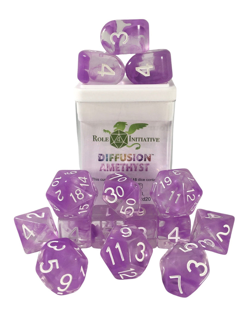 Diffusion Amethyst - Set of 15 Dice