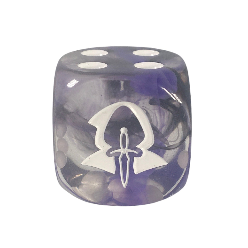 Dice d6 pipped 18mm w/ symbol