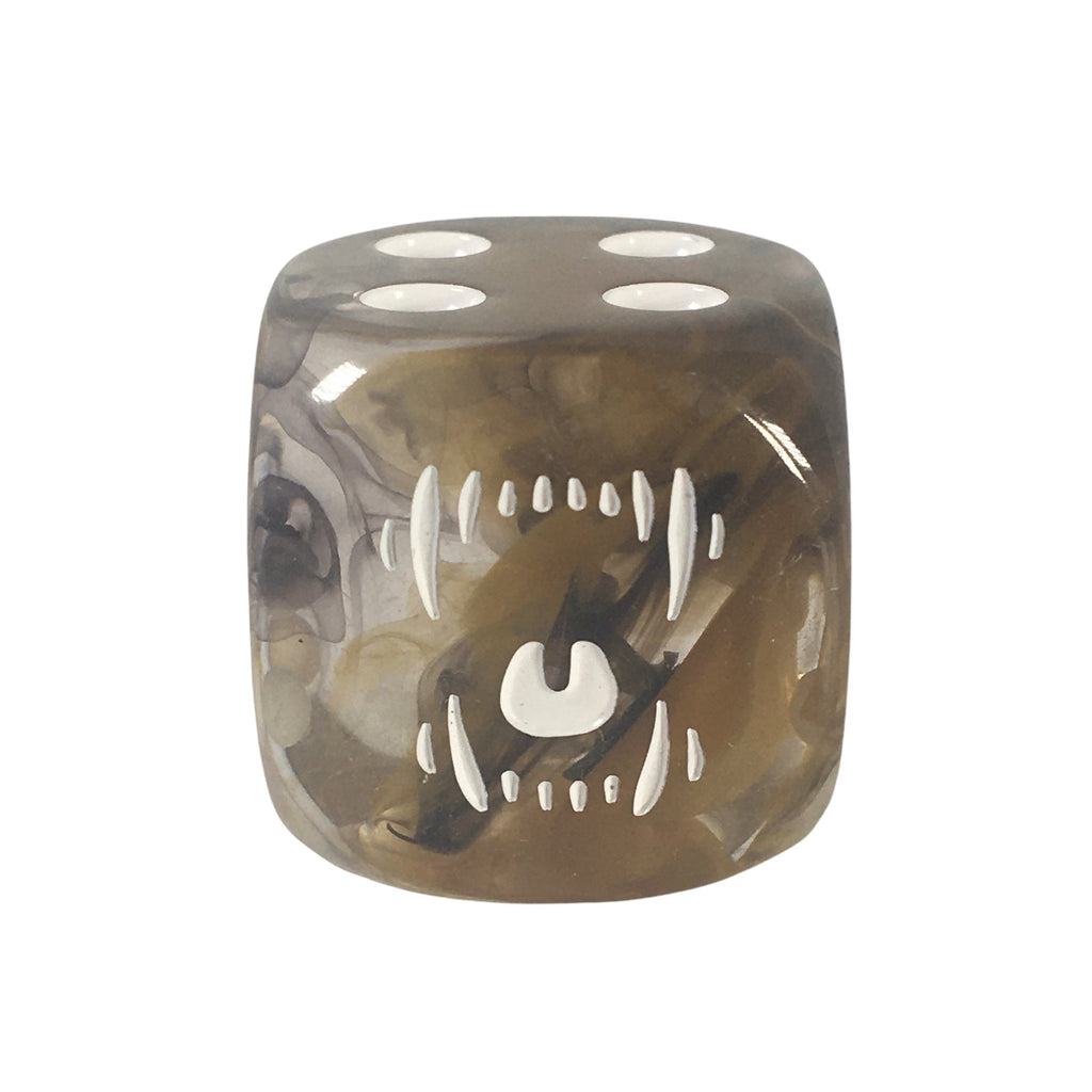 Dice d6 pipped 18mm w/ symbol