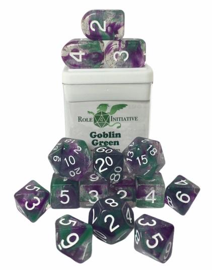 Dice set of 15 w/ Arch'd4 in box