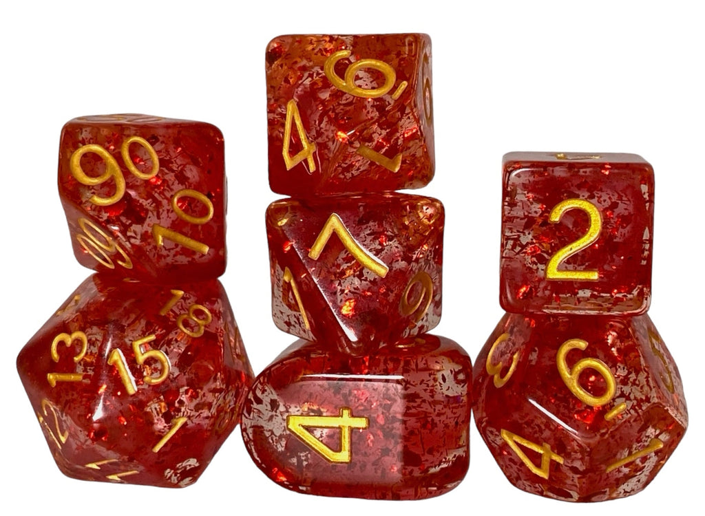 dice set of 7 w/ symbol