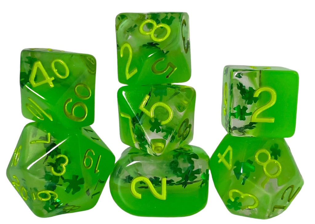 Dice set of 7 low-in-the-dark