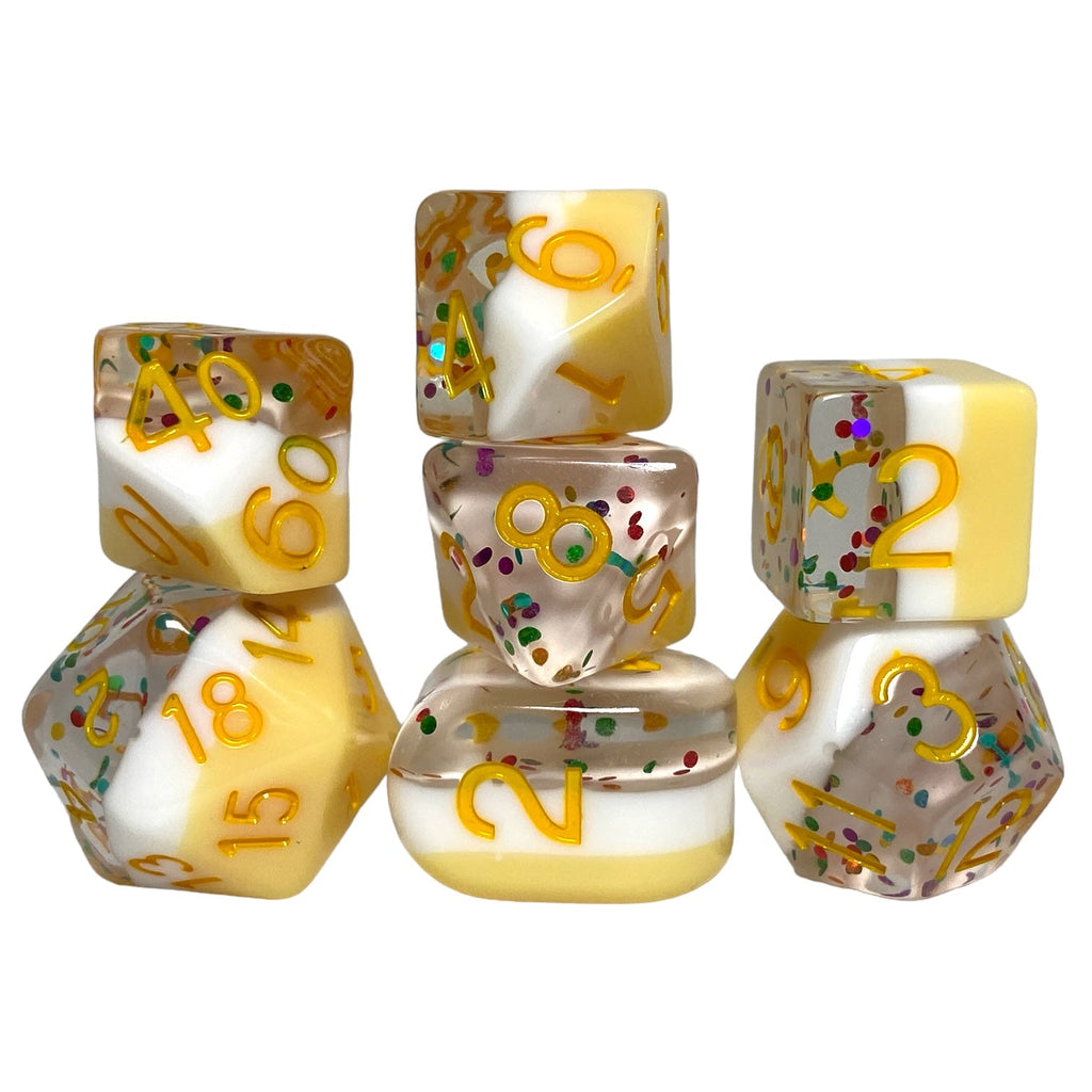 Dice set of 7 w/ symbol