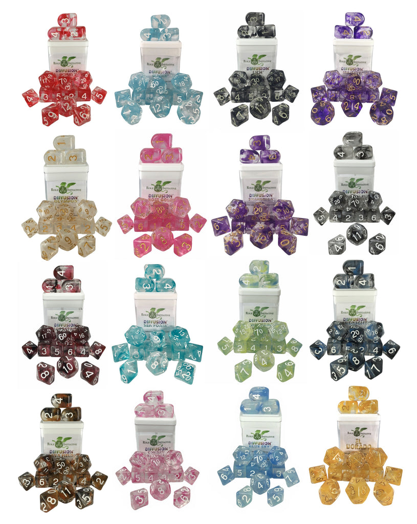 Diffusion Classes & Creatures Dice Sampler Bundle: 16 Sets of 15